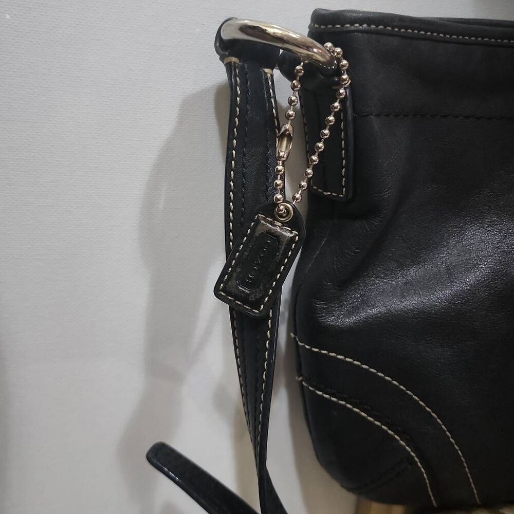 Vintage Coach Soho Small Off Black Leather Crossbody Bag Y2K Era - Picture 7 of 10